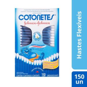 Hastes Flexíveis Cotonetes Johnsons Com 150 Unidades