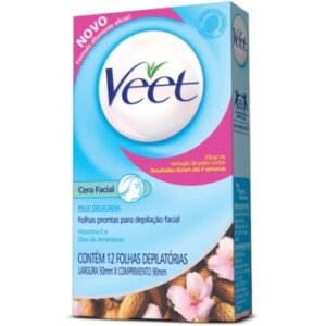 Folhas Depilatórias Veet Peles Delicadas Com 12 Folhas