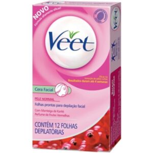 Folha Depilatória Facial Veet Easy-Gelwax Com 12 Folhas