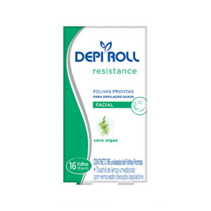 Folhas Prontas para Depilação DepiRoll Facial Algas Com 16 Unidades