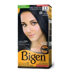 Tintura Bigen Nº 2.1/88 Preto Azulado Luminoso Com 6g