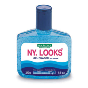 Gel Fixador Ny Looks Fixação Mega Forte 4 Azul Com 240g