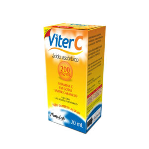 Viter C 200mg/ml Solução Oral Gotas Com 20ml Natulab