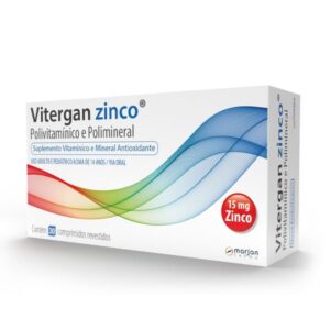 Vitergan Zinco 15mg Com 30 Comprimidos Marjan
