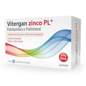 Vitergan Zinco PL 30mg Com 60 Comprimidos Marjan