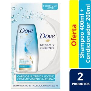 Kit Dove Hidratação Intensa Shampoo 400ml + Condicionador 200ml