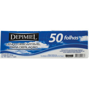 Lenço Descartável para Depilação Depimiel Com 50 Folhas