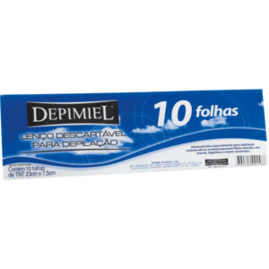 Lenço Descartável para Depilação Depimiel Com 10 Folhas