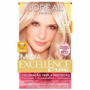 Tintura Imédia Excellence Creme 121 Louro Muito Claro Acizentado