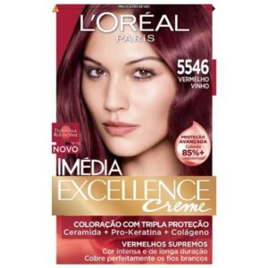 Tintura Imédia Excellence Creme 5546 Vermelho Vinho
