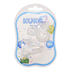 Bico de Mamadeira Kuka Silicone Tamanho Universal Ref-5025 Com 2 Unidades
