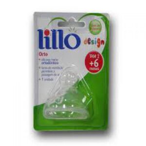 Bico de Mamadeira Lillo Ortodôntico de Silicone Design Tamanho 2 Unidade