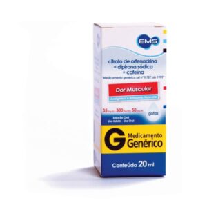 Citrato de Orfenadrina + Dipirona Sódica + Cafeína Solução Oral Gotas Com 20ml Ems s/a
