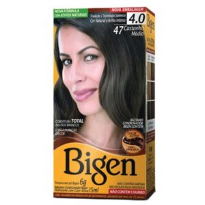 Tintura Permanente Bigen 47 Castanho Medio