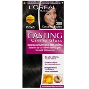 Tintura Semi-Permanente Casting Creme Gloss 300 Castanho Escuro