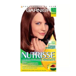Tintura Garnier Nutrisse Creme 67 Louro Escuro Dourado Acaju Chocolate