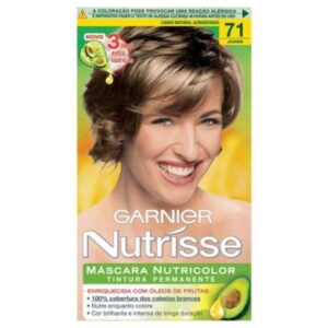 Tintura Garnier Nutrisse Creme 71 Louro Natural Acinzentado Jasmim