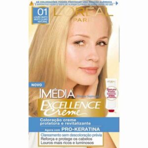 Tintura Loreal Imedia Excellence 01 Louro Muito Muito Claro Natural