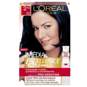 Tintura Loreal Imedia Excellence 2.10 Preto Safira