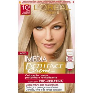 Tintura Loreal Imedia Excellence 10.1 Louro Claríssimo Acinzentado