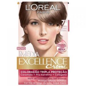 Tintura Loreal Imedia Excellence 7.11 Louro Cinza Natural