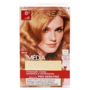 Tintura Loreal Imedia Excellence 8.3 Louro Claro Dourado