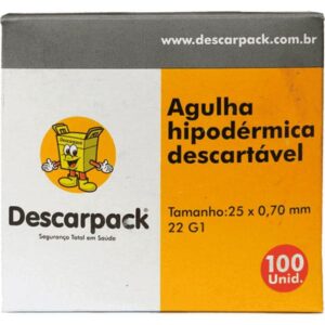 15363716814-7898283814215.jpg Agulha Descartavel Descapark 25mm x 0,7mm Unidade