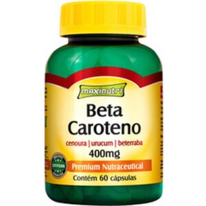 Betacaroteno 400mg Com 60 Cápsulas Maxinutri