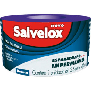 Esparadrapo Impermeável Salvelox Cremer Branco 2,5cm x 4,5m Unidade
