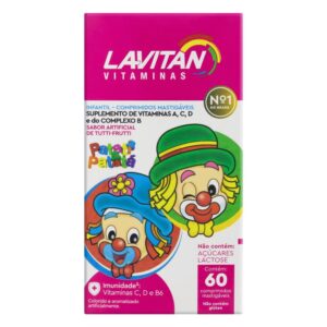 Lavitan Kids Sabor Tutti-Frutti Com 60 Comprimidos Mastigáveis Cimed