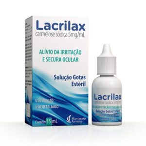 Lacrilax 5mg/ml Solução Oftálmica Gotas Com 15ml Cosmed