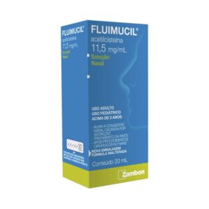 15363717258-da3f3b7c1a7c57f15e02581be48b3e36.jpg Fluimucil 11,5mg/ml Solução Spray Nasal Com 20ml Zambon