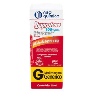Ibuprofeno 100mg/ml Suspensão Oral Gotas Com 20ml Neo Quimica Genéricos