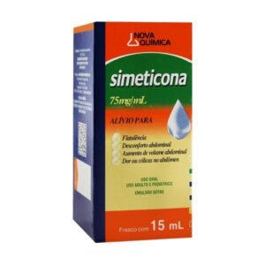 Simeticona 75mg/ml Emulsão Oral Gotas Com 15ml Nova Química Genéricos