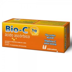 Vitamina C Bio-C 1g Com 10 Comprimidos Efervescentes União Química