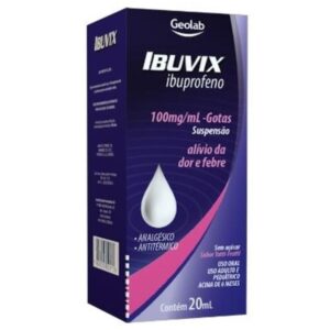 Ibuvix 100mg/ml Solução Oral Gotas Com 20ml Geolab