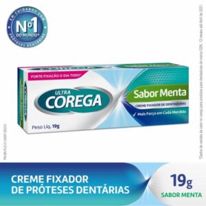Creme Fixador de Dentadura Ultra Corega Sabor Menta Com 19g