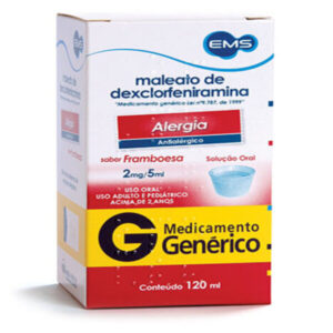 Maleato de Dexclorfeniramina 0,4mg/ml Solução Oral Com 120ml Ems Genéricos