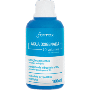 Agua Oxigenada 10 Volumes Farmax Antisséptico Com 100ml