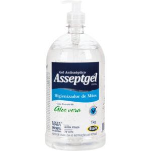 Alcool em Gel Antisséptico 70% Asseptgel Cristal Start Com 1Kg