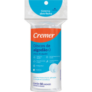 Algodão em Disco Cremer Com 50 Unidades