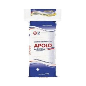 Algodão Hidrófilo Multiuso Apolo Sanfonado Com 100g