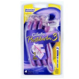 Aparelho de Depilação Gillette Prestobarba3 Feminino Com 4 Unidades