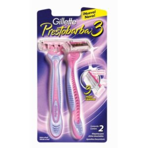 Aparelho de Depilar Feminino Gillette Prestobarba3 Com 2 Unidades