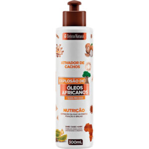 Ativador de Cachos Óleos Africanos Beleza Natural Com 300ml