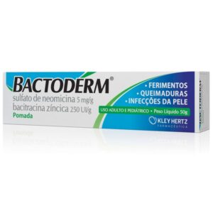 15366321067-43bb177c14cfc0f1aa31cc70035462df-1.jpg Bactoderm 5mg/g + 250ui/g Pomada Dermatológica Com 50g Kley Hertz