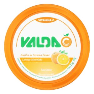 15366321085-78939547.jpg Bala de Gelatina Vitamina C Valda C Laranja Mentolada Com 50g