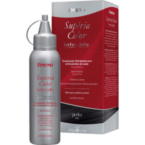 15366321402-7896852616734.jpg Banho de Brilho Tonalizante Amend Supéria Color Preto Com 100g