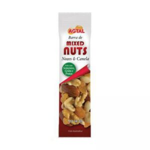 Barra de Cereal Mixed Nuts Sabor Nozes e Canela Com 30g