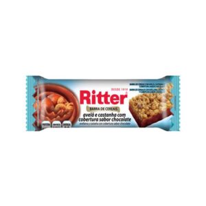 15366321450-7896104866306.jpg Barra de Cereal Ritter Sabor Avelã e Castanha Com Cobertura Chocolate Com 25g